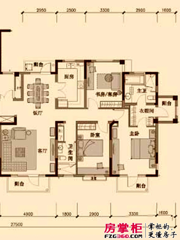 新地阿尔法国际社区户型图C02幢二单元5-7层202户型 3室2厅2卫1厨