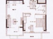 新地阿尔法国际社区户型图B03幢一单元二层1-202户型 1室2厅1卫1厨