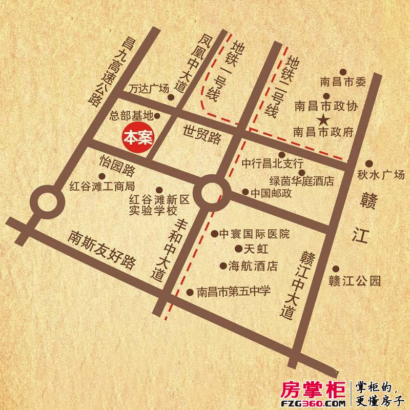 联泰香域中央交通图区位交通示意图