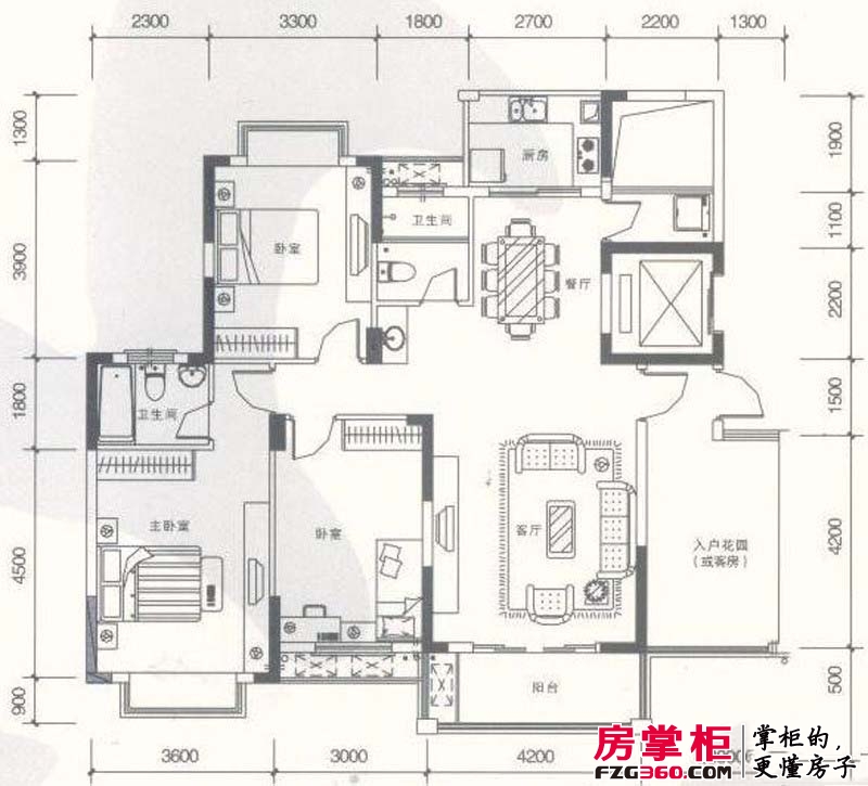 南昌居住主题公园户型图枫丹白露2期3号楼组团高层户型 3室2厅2卫1厨