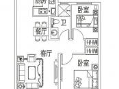 联发君悦华庭1#、5#、6#中间户B2户型