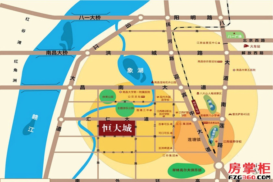 南昌恒大城地图