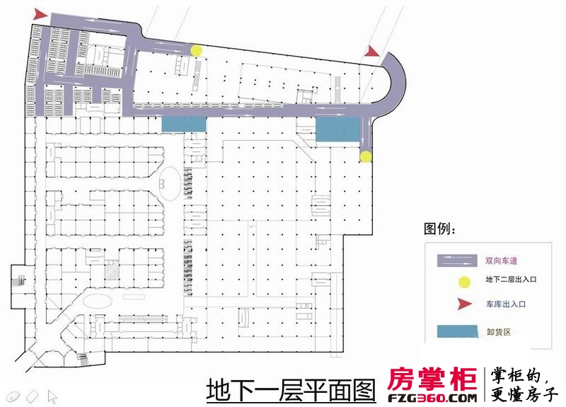 南京常发广场户型图地下一层平面图