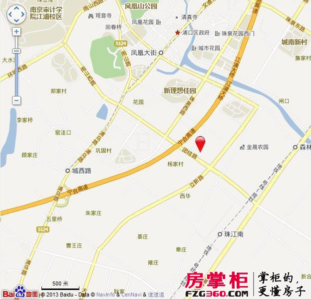 金盛田江浦街道团结村项目交通图电子地图