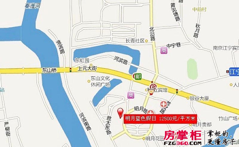 明月蓝色假日交通图项目地图位置（2012.12）