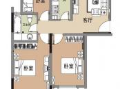 云谷山庄经济适用房户型图二期标准层B1户型  3室1厅1卫1厨