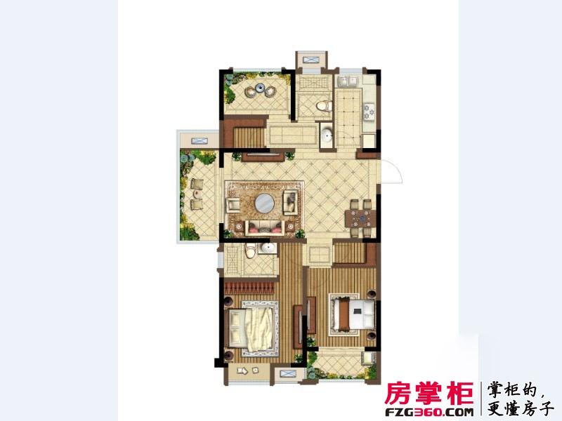 中海国际社区户型图115三室两厅两卫 3室2厅2卫1厨