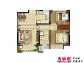 中海国际社区户型图80平米两房两厅一卫 2室2厅1卫1厨