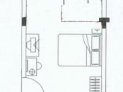 宝华山一方度假公寓户型图一期3号楼全4层B6户型 1室1厅1卫