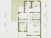 翠海名家园户型图一期别墅F户型（三层） 3室1卫