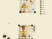 天凤国际广场户型图一期A栋6-26层A2、A8户型图 3室2厅2卫1厨