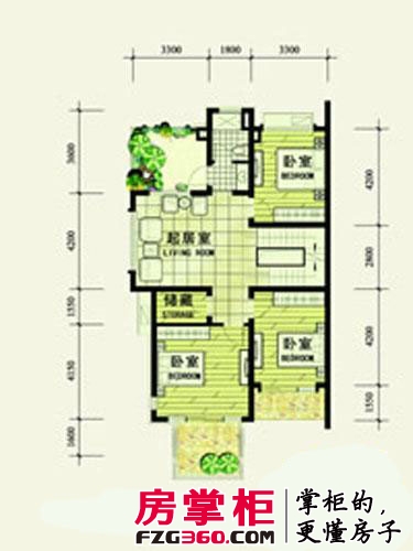 颐和南园户型图一期别墅户型二层S2户型 5室2厅3卫1厨