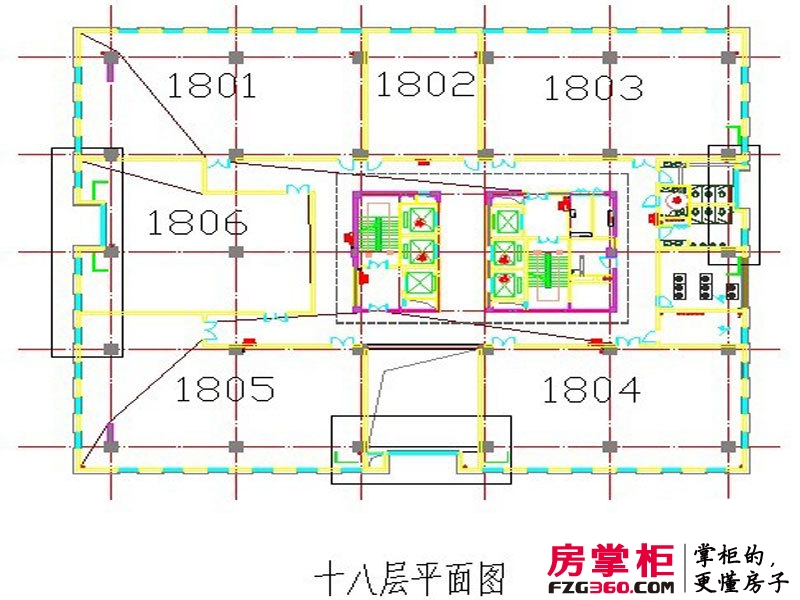 福润广场户型图1期标准套型R 1室
