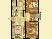 金东城世家户型图一期36幢1-5层D1户型 2室2厅1卫1厨