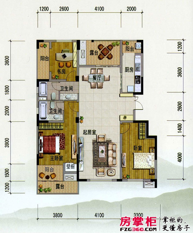 紫玉山庄户型图二期03栋3层301、304室户型 3室2厅2卫1厨