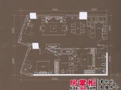 南京国际广场户型图一期6、11号楼标准层D户型 1室2厅2卫1厨