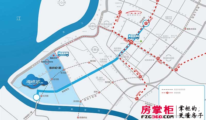 南京海峡城海峡云谷交通图区位示意图