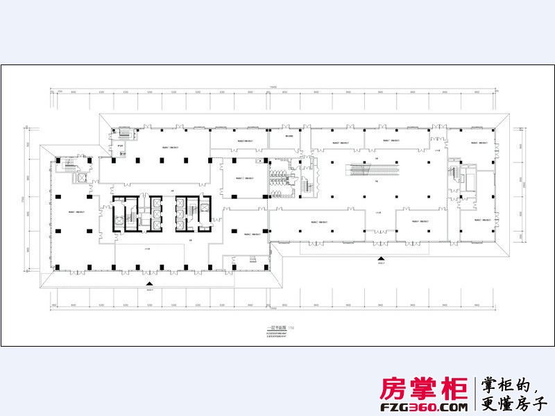 南京海峡城海峡云谷户型图A2裙楼商铺一层平面图