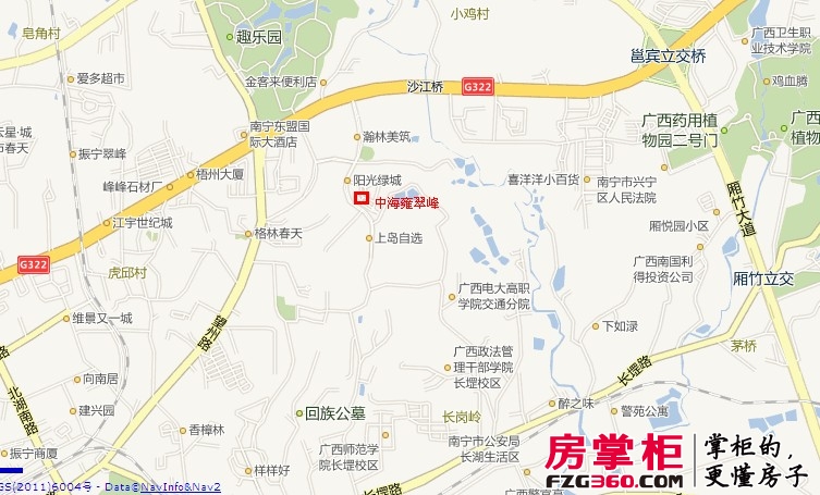 中海雍翠峰交通图区位