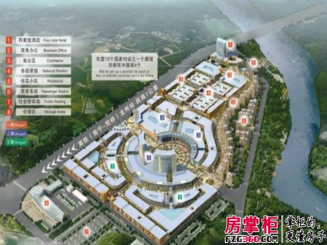 广西龙州东盟国际商贸城实景图项目总平图