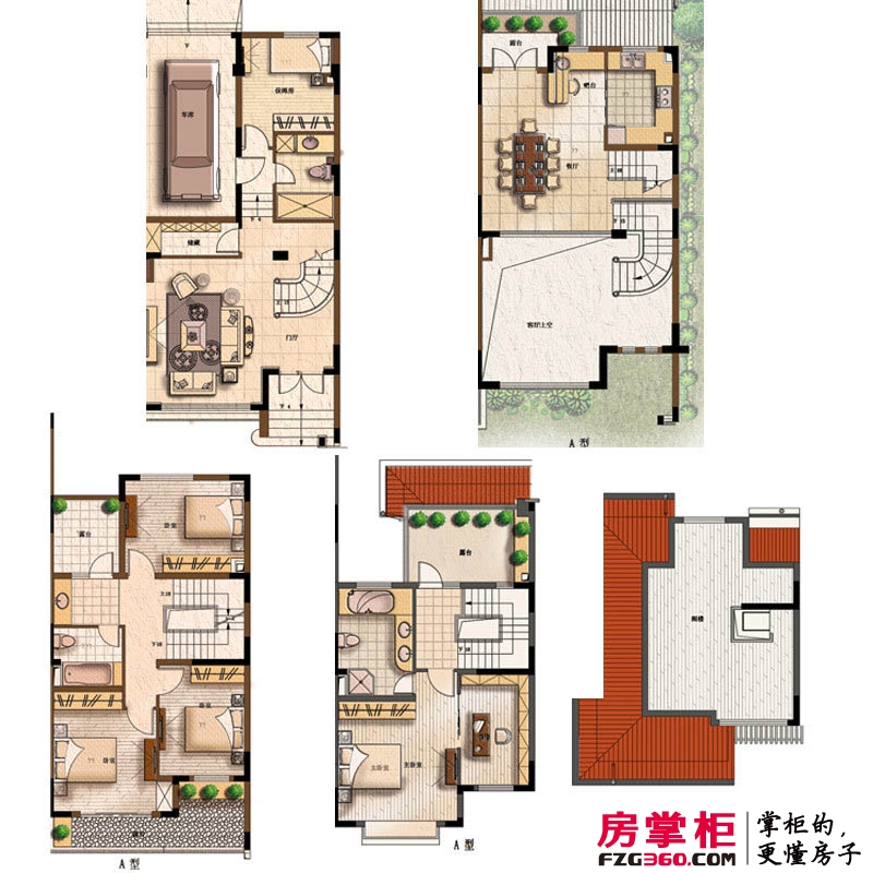 上海庄园户型图A户型 4室4厅5卫1厨