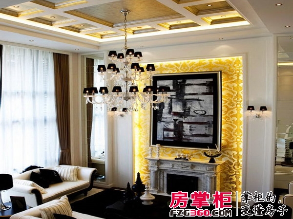 上海庄园样板间B户型样板房客厅