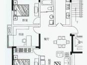 苏建阳光新城户型图2期15-25幢小高层（F1户型） 3室2厅1卫1厨