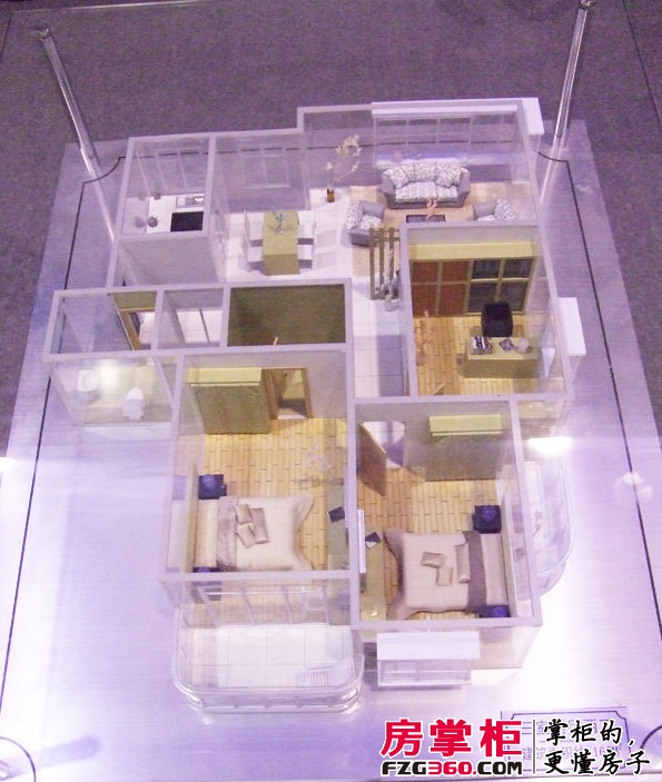 国隆唐巢166平三居室户型模型