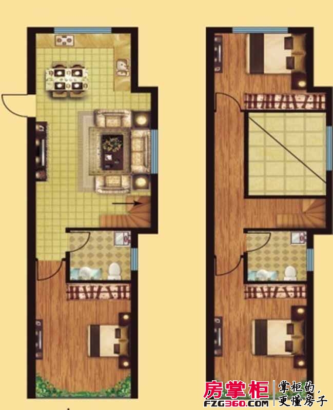 香榭丽舍户型图户型图 3室2厅2卫