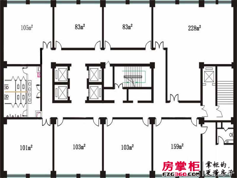 胶南石桥大厦户型图标准层户型图