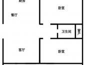 隆福馨河湾户型图标准二居室 2室2厅1卫1厨