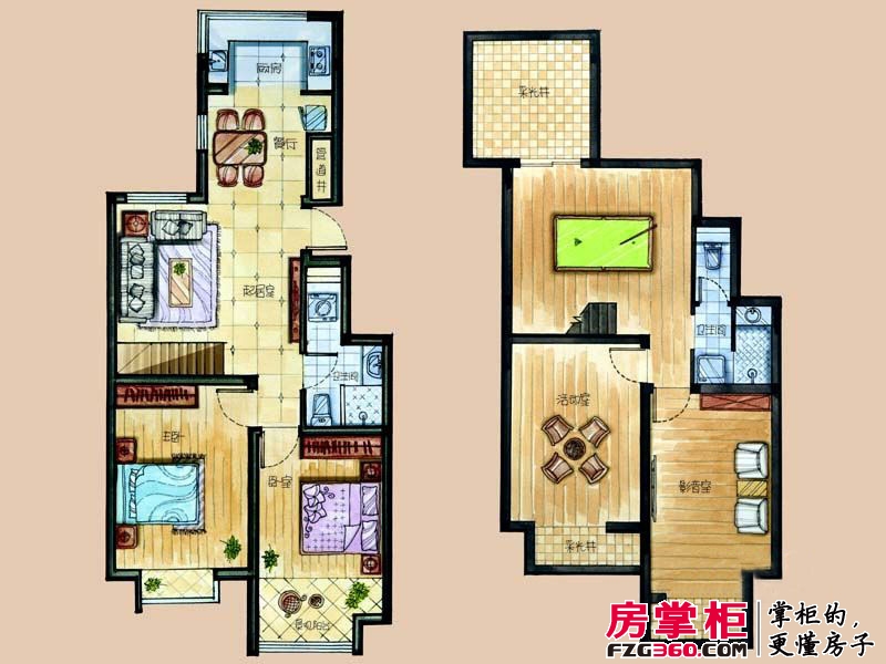 锦绣华城二期户型图C户型2室2厅1卫1厨加负一层约90.67-91.87㎡