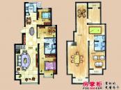 锦绣华城二期户型图B户型3室2厅1卫1厨加负一层111.83-123.84㎡