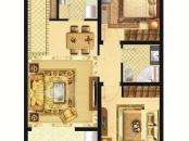 开泰锦城户型图一期1-3号楼标准层A-2户型 2室2厅1卫1厨