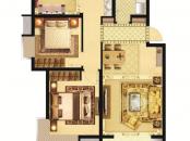 开泰锦城户型图一期1-3号楼标准层B-1户型 3室2厅1卫1厨