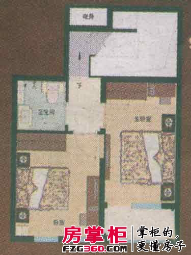 青岛凤凰城户型图复式标准层两居室 2室2厅2卫1厨