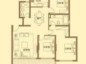 贝多芬公馆户型图多层5号楼标准层E3户型 3室2厅2卫1厨