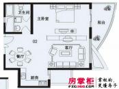 海信燕岛国际公寓1室 户型图1室2厅1卫1厨