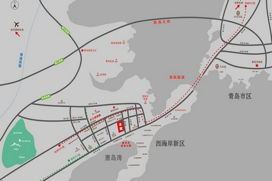 青岛城市传媒广场区位图
