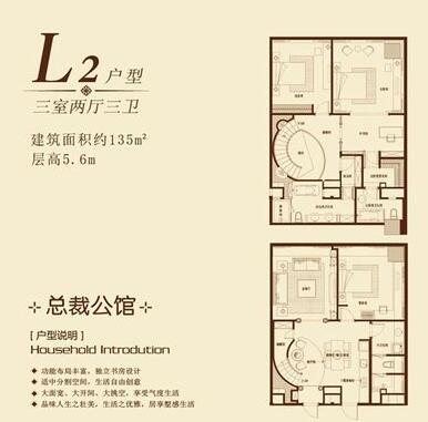 南楼5.6米高LOFT公寓L2户型