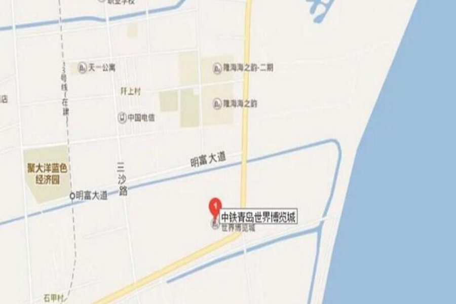 中铁青岛世界博览城区位图