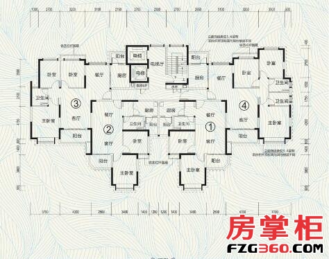 恒大银湖城103栋标准层