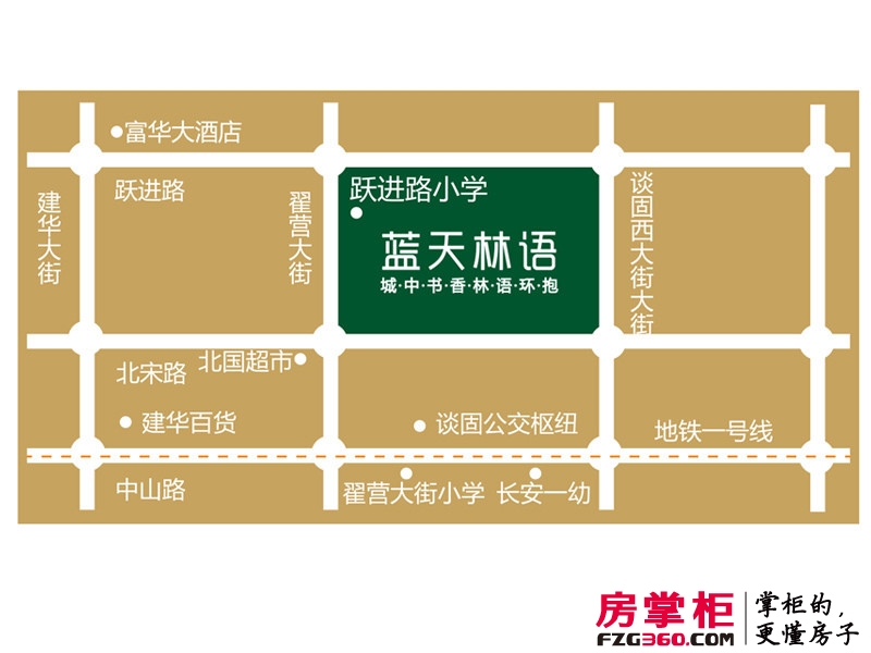 蓝天林语交通图区位图