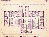 海棠湾户型图3号楼户型层平面图 3室2厅2卫