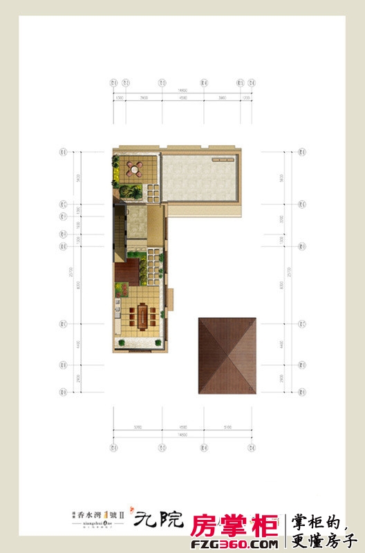香水湾1号户型图Ⅱ期-九院--F2户型屋顶平面图