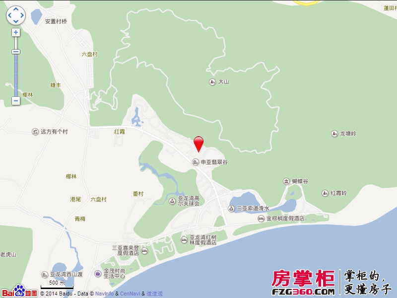 亚龙湾翡翠谷三期交通图电子地图