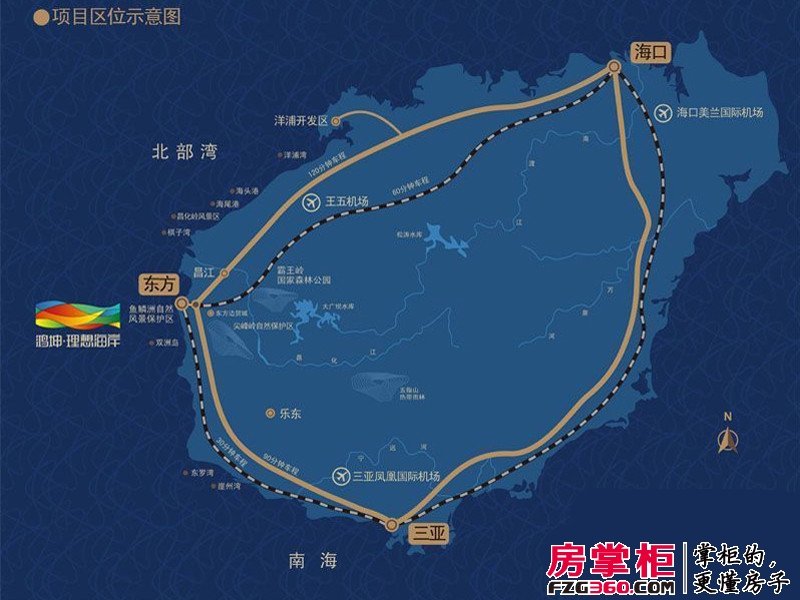 鸿坤·理想海岸交通图区位图