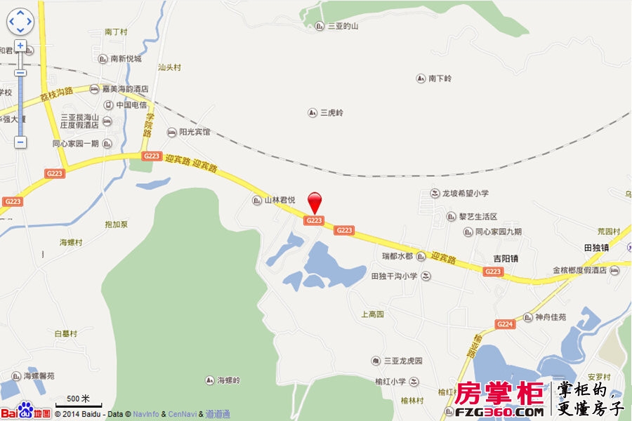 三亚孔雀城交通图电子地图