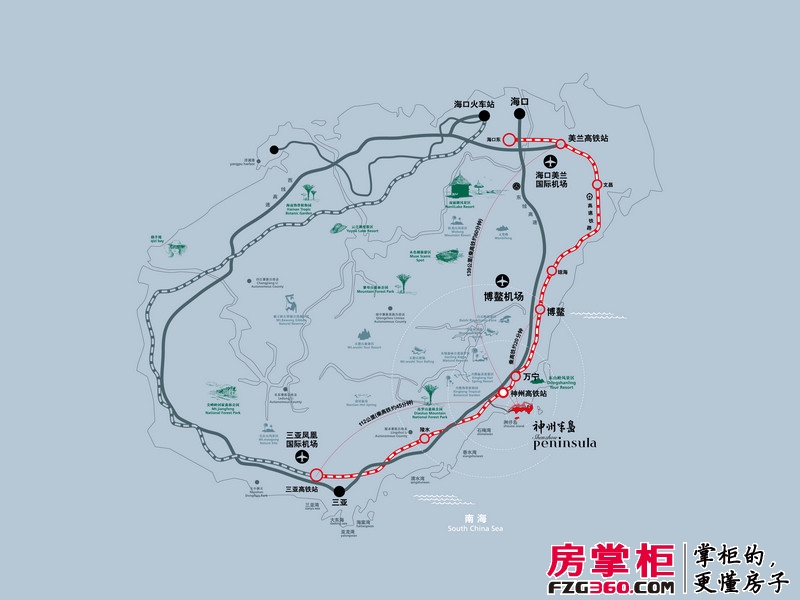 中信泰富神州半岛交通图区位图