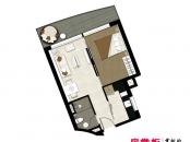 珠江·俪豪户型图8号户型、一房、60㎡ 1室